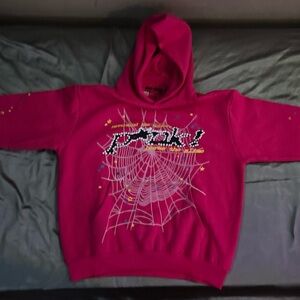 Pink Sp5der hoodie Size L